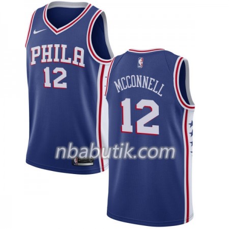 NBA Mænd Trøje Philadelphia 76ers T.J. McConnell 12 Nike 2017-18 Blå Swingman NBA Mænd Trøje Philadelphia 76ers T.J. McConnell 12 Nike 2017-18 Blå Swingman